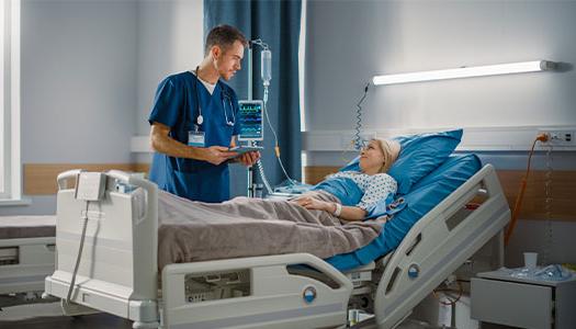 image of a nurse and patient